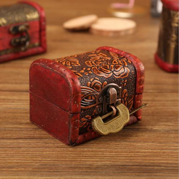 

wood box organizer storage case mini vintage jewelry flower pattern metal container handmade wooden small boxes shi