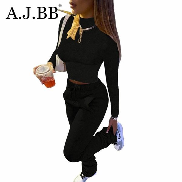 

european new style leisure solid color women's sports suit fashion slim fit o-neck long sleeve and trousers two-piece set, Gray