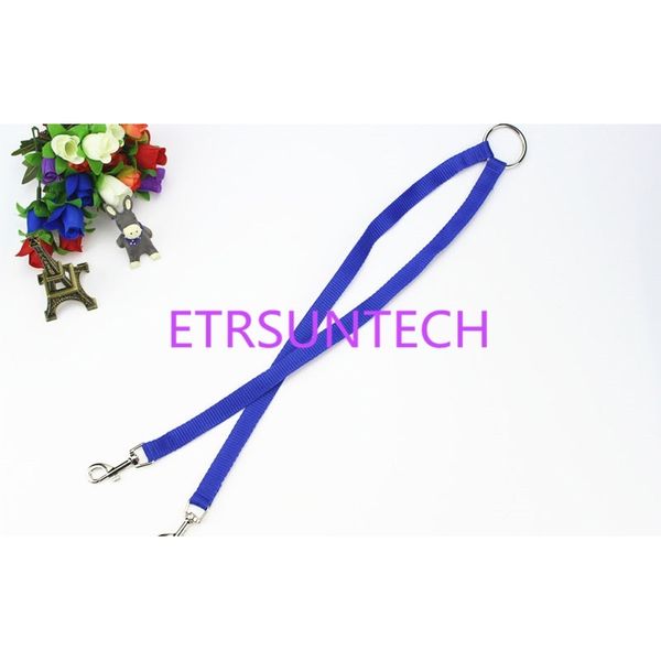 

twin walk 2 dogs coupler double lead nylon leash for small middle dog 4 colors qw8144