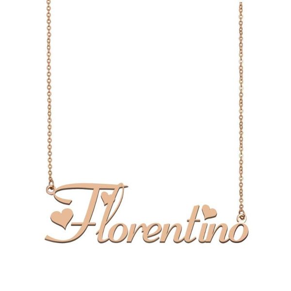 

pendant necklaces florentino name necklace , custom for women girls friends birthday wedding christmas mother days gift, Silver