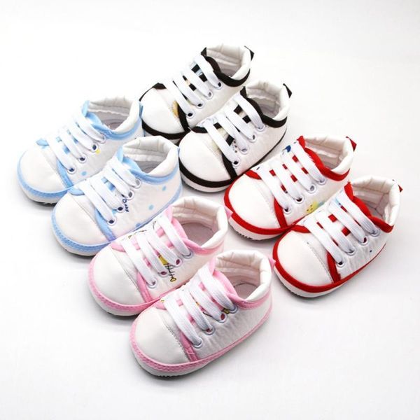 

first walkers baby shoes kids toddler casual lace-up sneaker soft soled crib 0-18m1