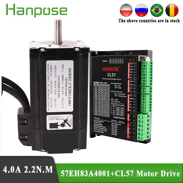

nema23 stepper motor 57x83mm 2.6n.m 57eh83a4001+cl57 closed loop servo driver 57cme26 cnc controller kit for 3d printer