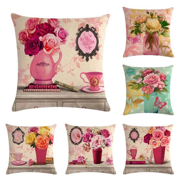 

beautiful floral throw pillow covers 45x45cm colorful flower pattern decorative pillow covers for spring decor