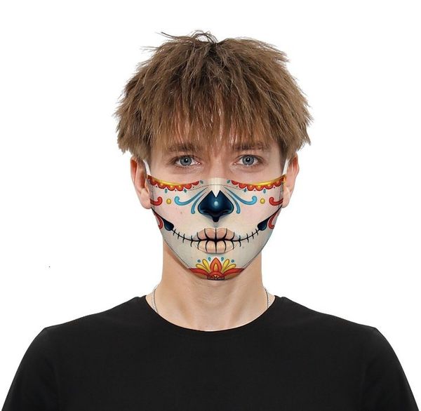 

cotton designer reusable mask fashion skull flag digital sports halloween cosplay face masks dust warm wi