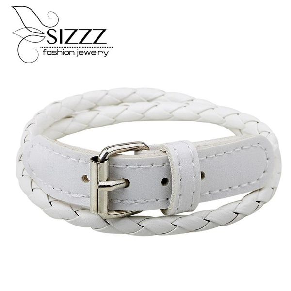 

любители браслет рождественские винтажные моды ювелирные изделия плетеные кожаные браслеты для женщин, Golden;silver