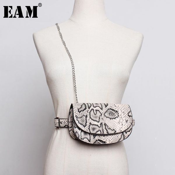 

eam] pu leather chain mini-bag pattern long belt personality women new fashion tide all-match spring autumn 2020 19a-a290, Black;brown