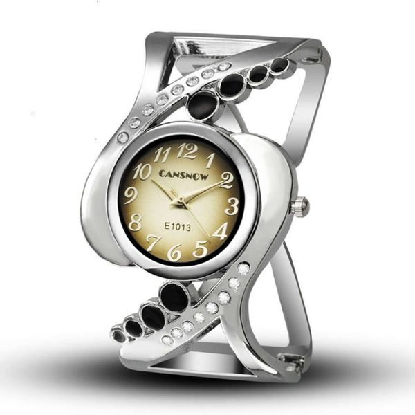 

diamond inlaid with fashion creative women's alloy girl's bracelet watch 5mo1, Slivery;brown
