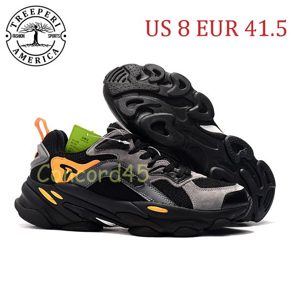 

treeperi fashion chunky 700 soft sole running shoes black grey orange us 8 eur 41.5 for men trainers