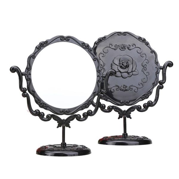 

portable mini desk mirror black butterfly deskmirror rotatable gothic small size makeup stand mirror f bbyred