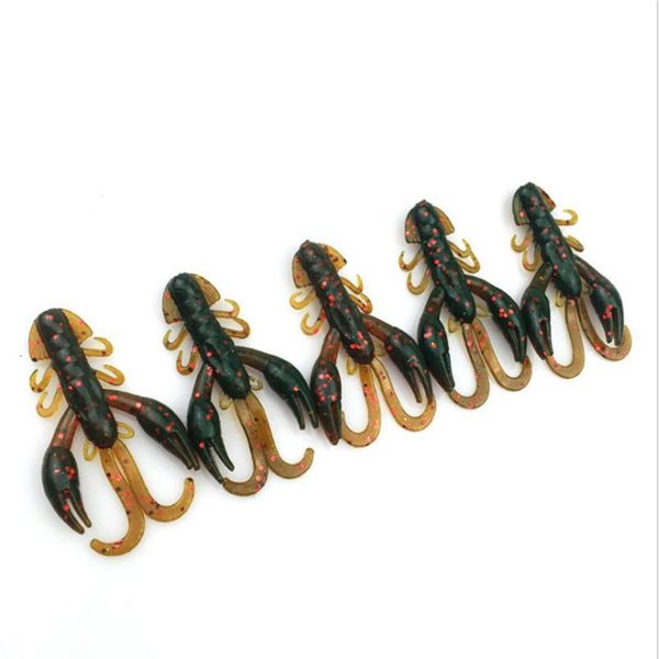 

5pcs/lot soft shrimp sile lures worm 5cm 2g fishing lures fishing kit sile artificial lobster worm shrimp bai qyltrv