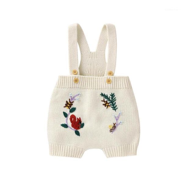

baby rompers sleeveless newborn spring autumn clothes 0-18m vintage floral infant knitted jumpsuit outfit one piece kids clothes1, Blue