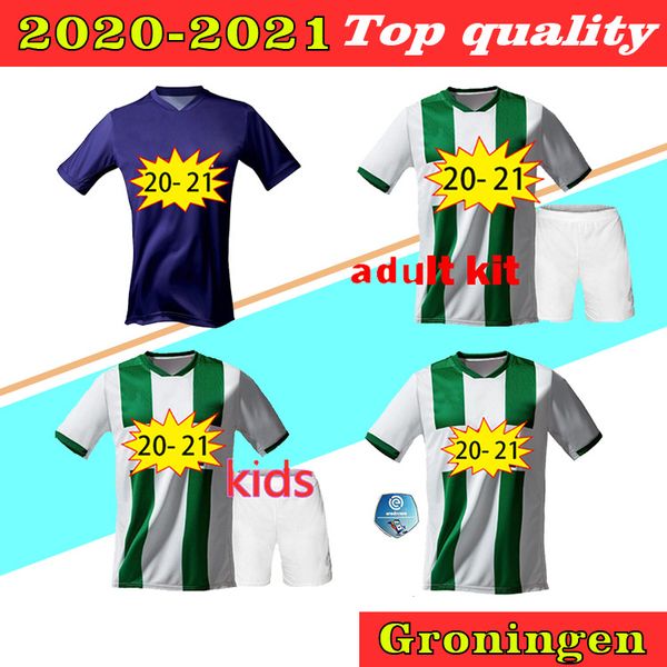 

2020 fc groningen soccer jerseys home away kids kit groningen robben football shirt 20 21 daishawn redan soccer uniform maillot de groningen, Black;yellow