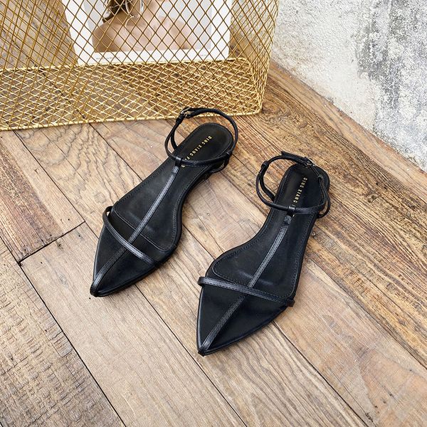 

2021 new will see minimalist fashion sandals european and women's shoes bq8b, Black