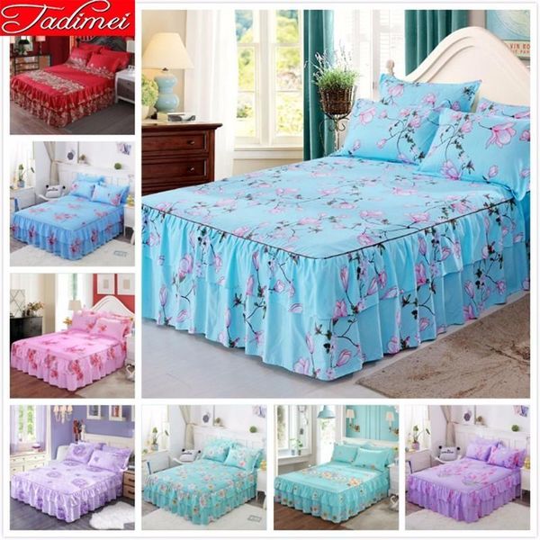 

120x200 150x200 180x200 180x220 200x230 bed skirts kids girl bed cover single full twin queen king size bedspread bedlinen