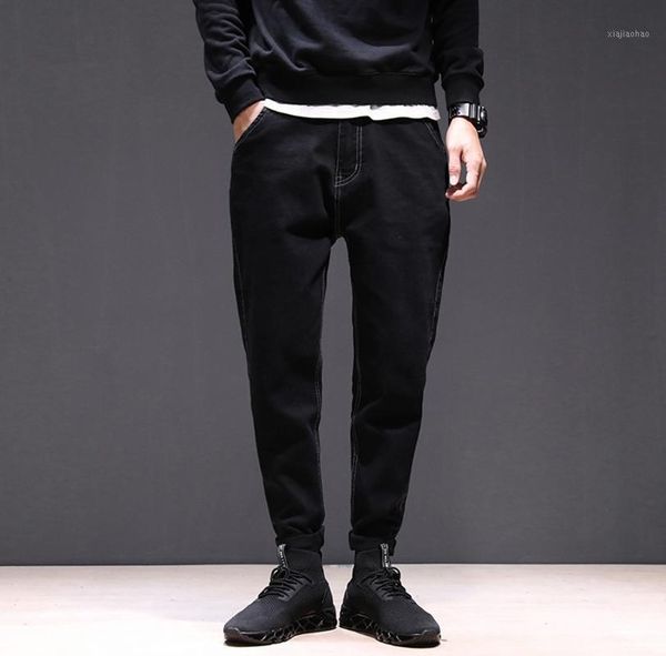 

kancoold harem pants drawstring loose men pants men's leisure new fashion loose stretch harlan beamed jeans nov41, Black