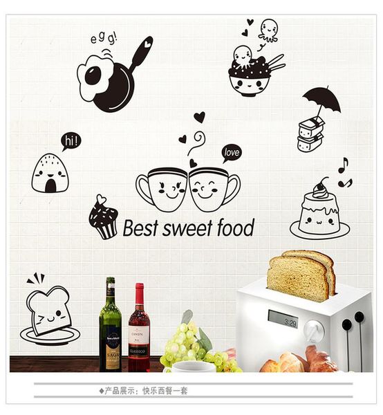

кухонные стены наклейки кофе сладкое питание diy настенные искусства украшения наклейки печь обеденные обои обои из пвх стеновые наклейки кл