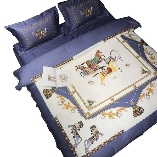 Luxo Egípcio Algodão Europa High-End King Size Quilts Casamento Conjuntos De Casamento Conjuntos De Duveta Capa de Cama Set Fronha 4 pcs #s T200706