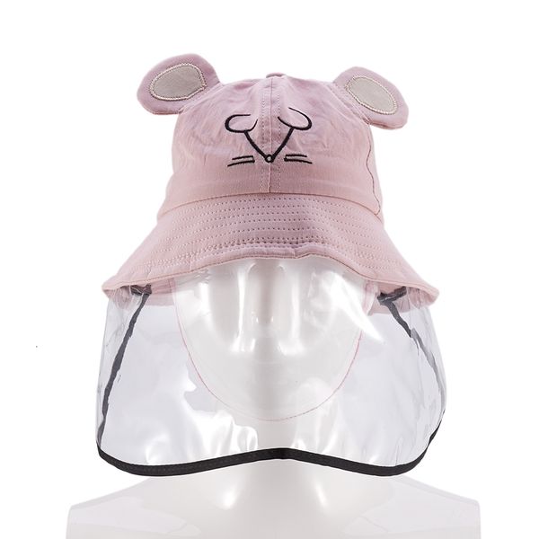 

bucket kids protective girls mask cap eye hat anti-saliva dustproof face cover caps dual purpose sun