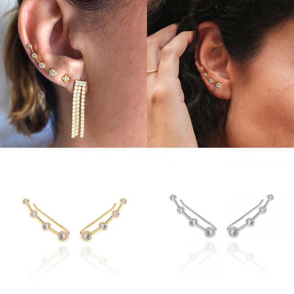 

stud aide fine jewelry mini pendientes earring for mujer lovers' anniversary wedding gift 100% 925 sterling silver snake, Golden;silver