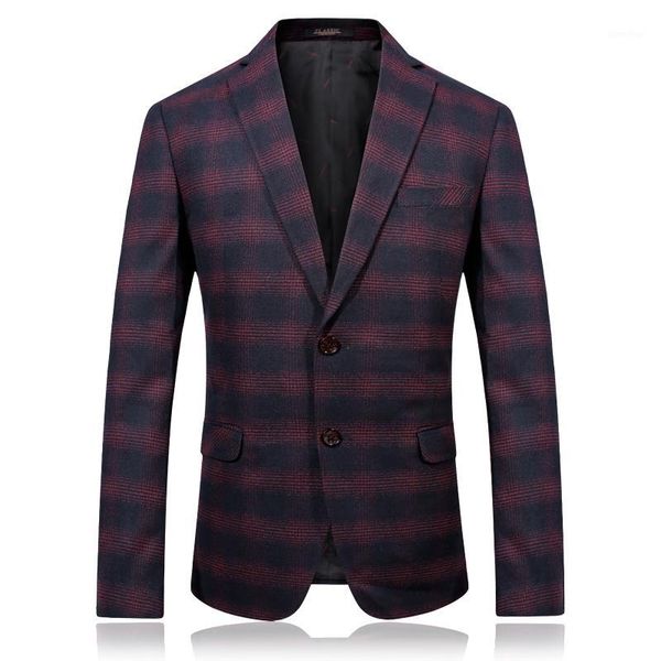 

2020 autumn men's fashion casual grid blazers men coats jacket classics business woolen blazer man suit1, White;black