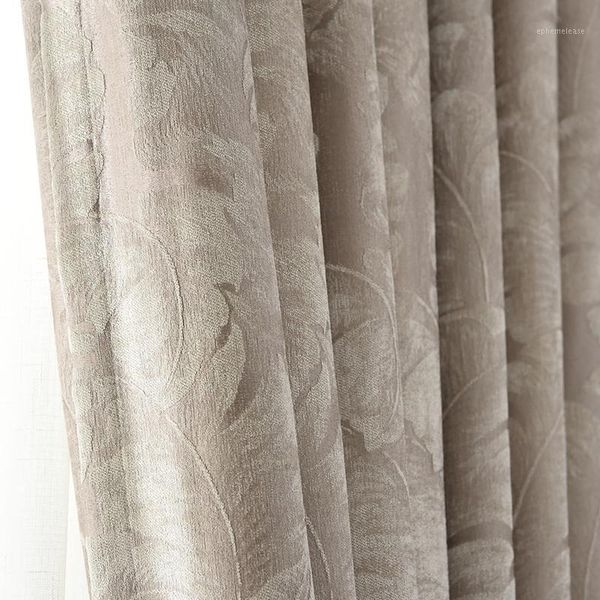 

customized american style curtains pastoral dark flower curtain finished shading chenille curtains for living room bedroom study1