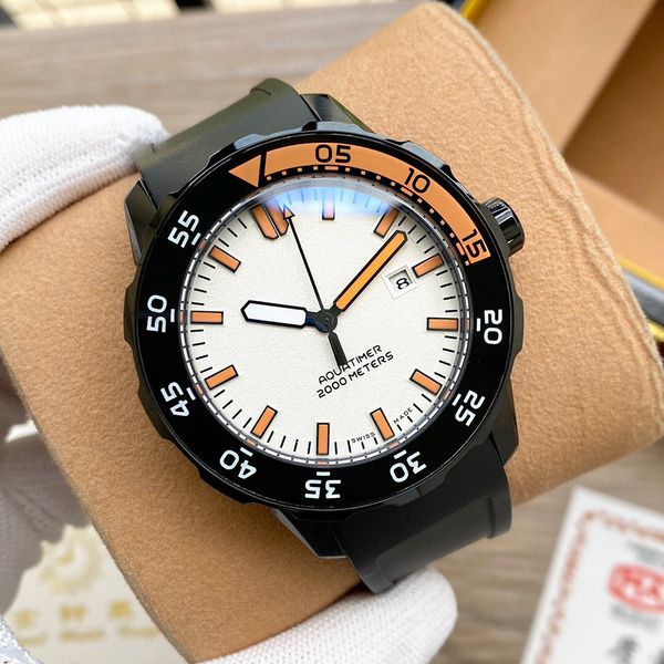 

2020 big men pilot watch aquatimer family joker international wristwatches 8215 movement pilots mens watch d2015, Silver