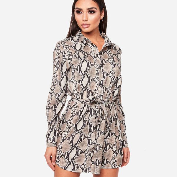 

print women's shirt dress ns snake skirt, Black;gray