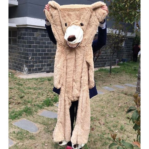 

100см-200см америка гигантский плюшевый мишка плюшевые игрушки мягкие плюшевые медведь кожа популярное день рождения валентина подарки для д, Gray;blue