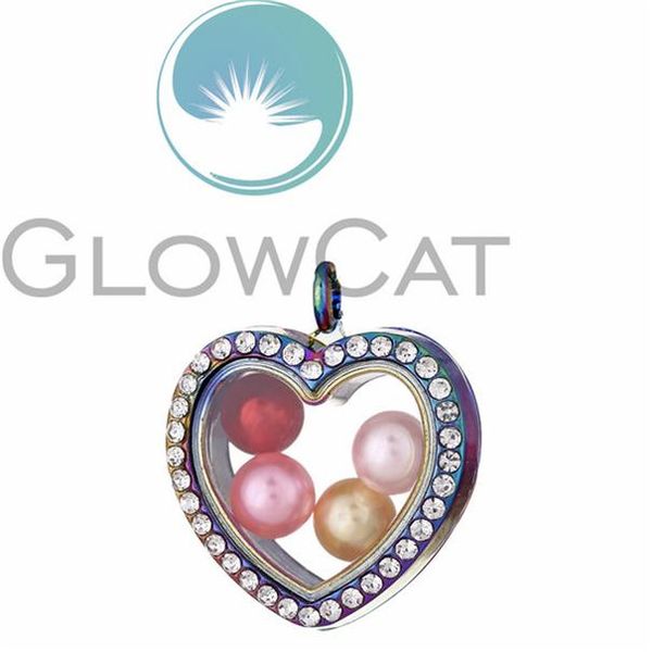 

радуга стекло плавающие чары горный хрусталь медальон кулон память фотомагнитные медалисты 20 стилей для выбора jlltve, Gray