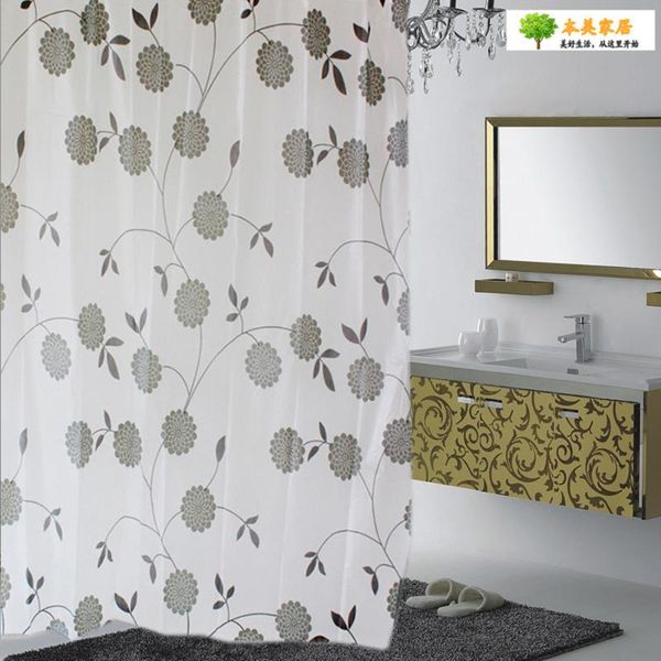 

shower curtains water proof bath peva curtain bathroom appliances flowers pattern