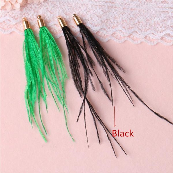 

10pcs colorful feather cap tassel ornament diy earrings jewelry sewing decorative pendant long tassels handmade craft supplies h sqctmg