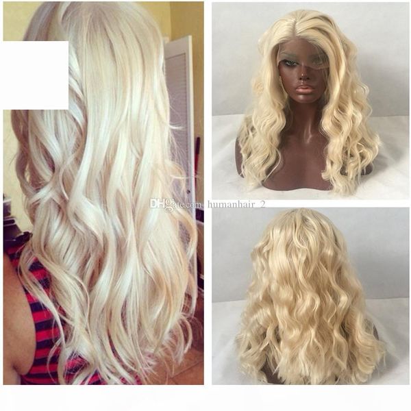 

blonde body wave long wigs with baby hair glueless brazilian 100% human hair lace front wigs for black women heat resistant, Black;brown
