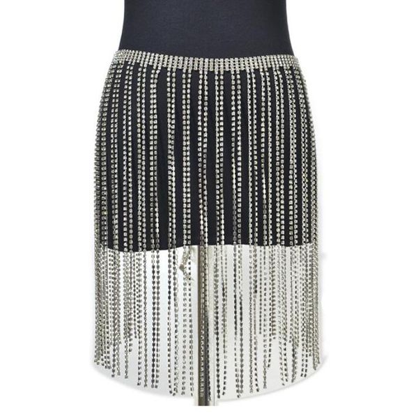 

luxury beading fringe tassel belly dance belts women shiny chain corset waist belt for dress dancing waistband ceinture femme, Black;brown