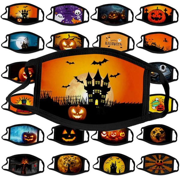 

christmas face masks designer fashion face mask halloween mask dustproof printing polyester mouth mask washable facemask