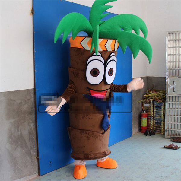 Costumi della mascotteCostume personalizzato della mascotte dell'albero di cocco Abiti Abiti da festa Abiti Abbigliamento Carnevale Halloween Natale Pasqua Abiti per adulti