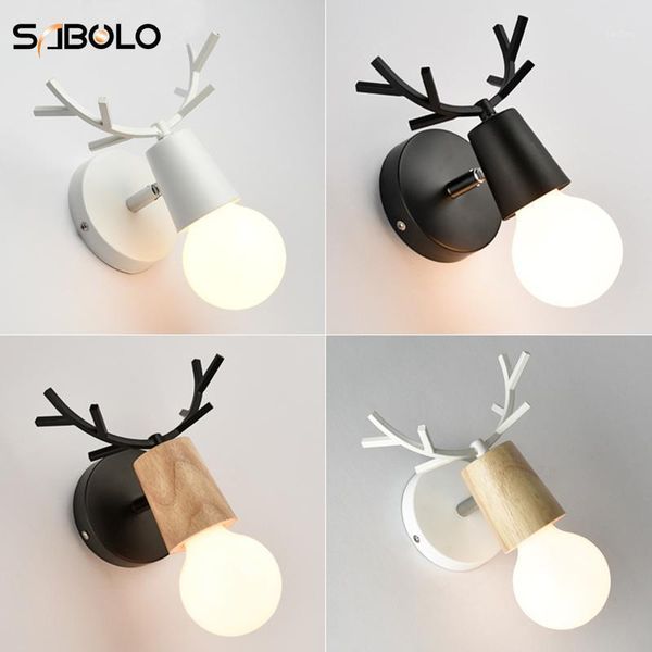 

wall lamps for bedroom e27 nordic modern deer antlers led wall lighting fixtures indoor lamps sconce lights1