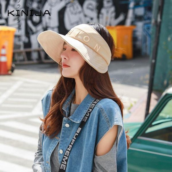 

летняя женщина солнца шляпа корейская мода езды на складывание солнечных лоточных шляп шляпы ведро шляпа шириной breim пустые верхние складн