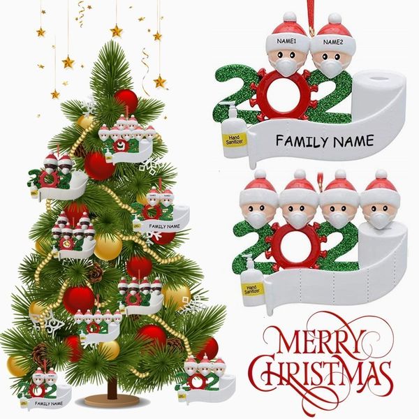 

factory8ubrsurvivor family of christmas gift 2020 ornament customized 2 3 4 5 6 7 hang decoration snowman pendant with f