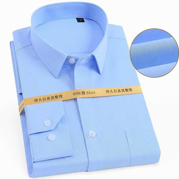 

2020 fashion business shirts men long sleeve shirt men standard fit shirt classic button pocket dress shirts male plus size1, White;black