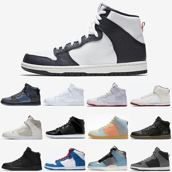 

2020 doraemon skateboard basketball shoes platform shadow obsidian space jam black iridescent high dunk men women trainers sneakers cheap