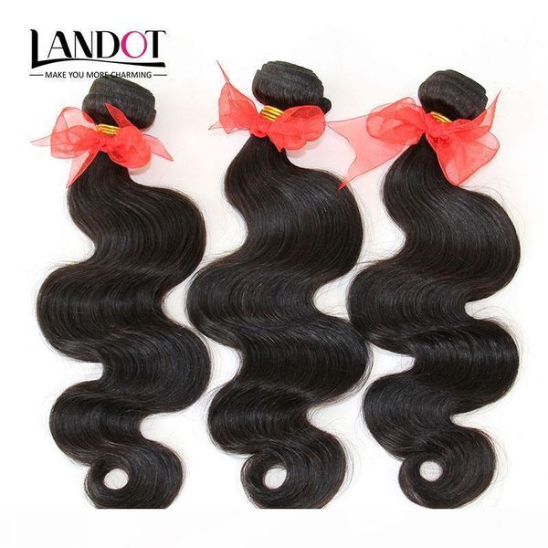 

brazilian human hair weave extensions peruvian malaysian indian cambodian mongolian hair body wave 3 bundles dyeable grade 8a quality, Black