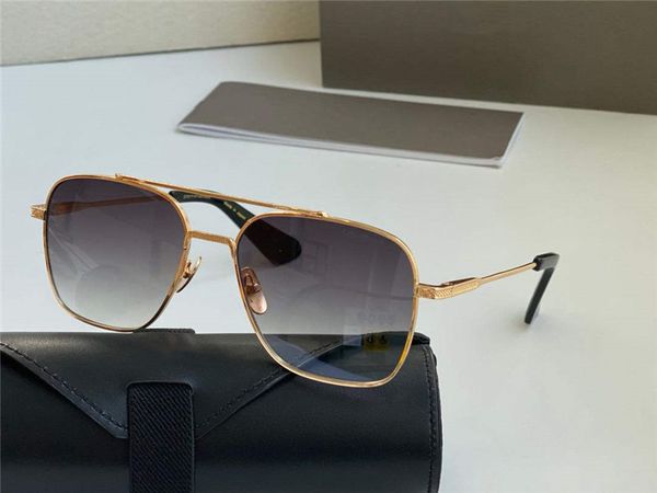 

new fight 007 popular symeta sunglasses men gold retro square frame fashion avant-garde style uv 400 lens eyewear send box, White;black