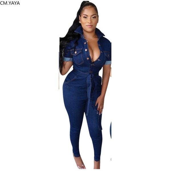 

gl autumn winter women denim jeans full sleeve sashes bodycon jumpsuit club night romper playsuit overall outfit w8219 t200509, Black;white