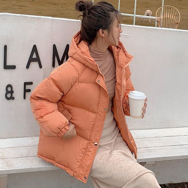

women's down & parkas fashion warm thick winter jacket women clothing 2021 short hooded parka casual oversize coat female office lady p, Black