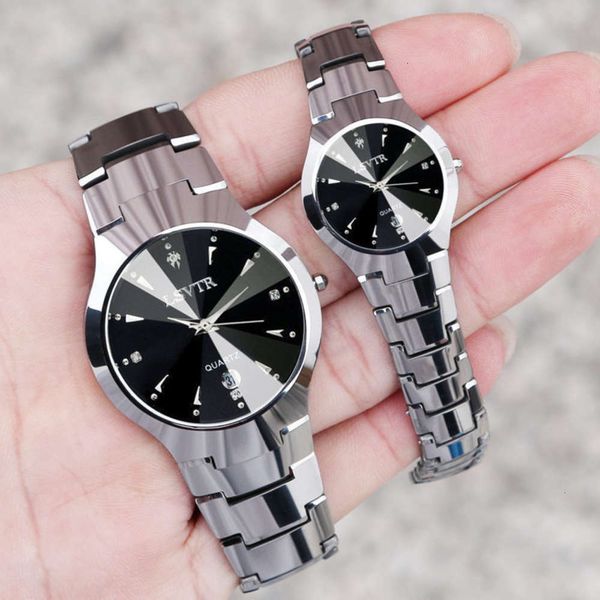 

trembling watch lady tungsten male tiktok watch quartz quartz calendar watch female couple student table 5r10, Slivery;brown