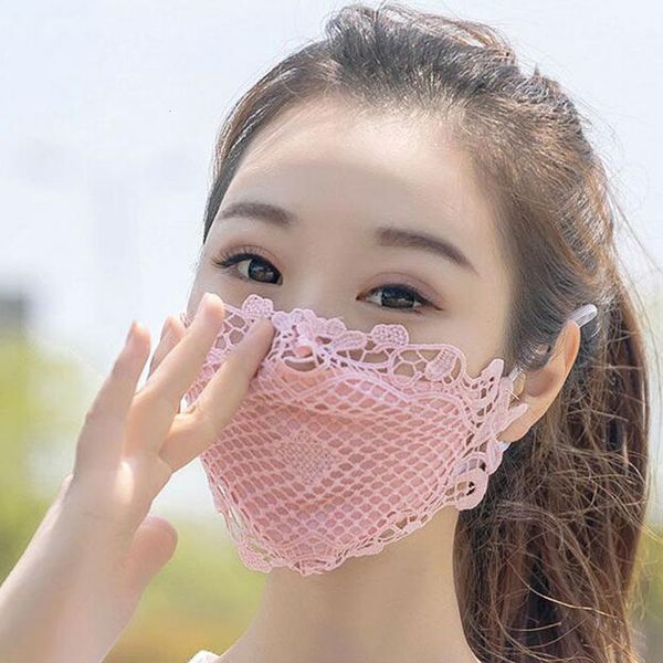 

washable embroidery lace mask mouth face cover fashion comfortable girl masque black white party masks