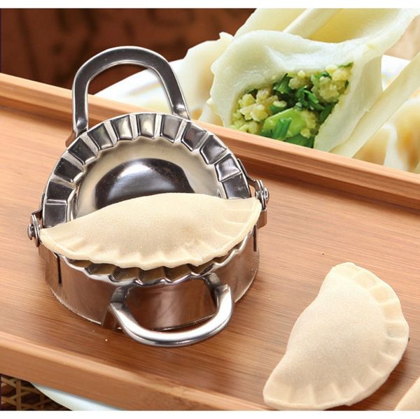 

2pcs stainless steel dumpling maker wraper dough cutter pie dumpling mold clips product cutting tools diy dumplings maker 5 jllkpn