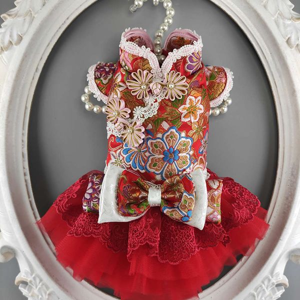 

private hand made hexagonal flower pet cheongsam