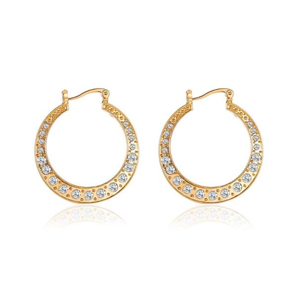 

temperament simple earrings women's classical exaggerated hollow big circle earrings selling fashion jewelry, Golden;silver