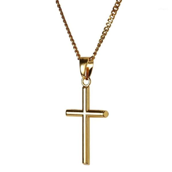 

chains simple short cross necklace men and women hip hop jewelry1, Silver